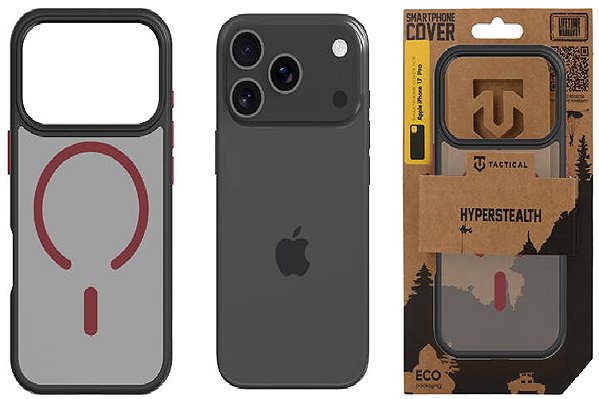 Kryt na mobil Tactical MagForce Hyperstealth 2.0 Kryt pre Apple iPhone 17 Pro/18 Pro Black/Red ...
