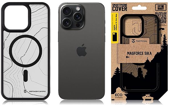 Handyhülle Tactical MagForce Hyperstealth Sika Cover für iPhone 15 Pro Max Asphalt ...