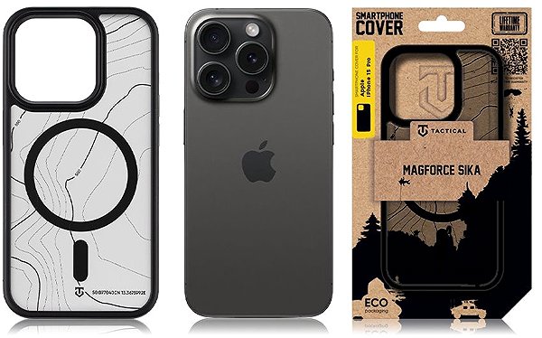 Handyhülle Tactical MagForce Hyperstealth Sika Cover für iPhone 15 Pro Asphalt ...