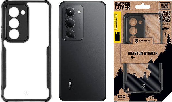 Handyhülle Tactical Quantum Stealth Cover für Xiaomi Redmi 15 Clear/Black ...
