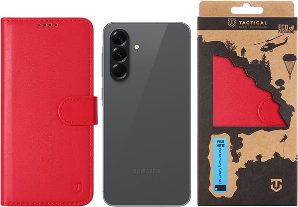 Mobiltelefon tok Tactical Field Notes Samsung Galaxy A57 piros tok ...