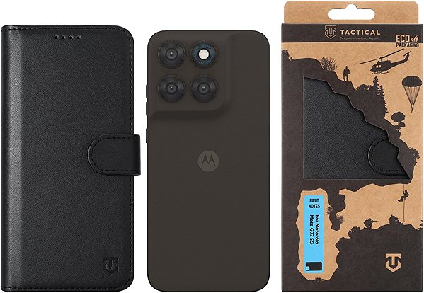 Softcase-Handyhülle Tactical Field Notes für Motorola Moto G77 5G Black ...