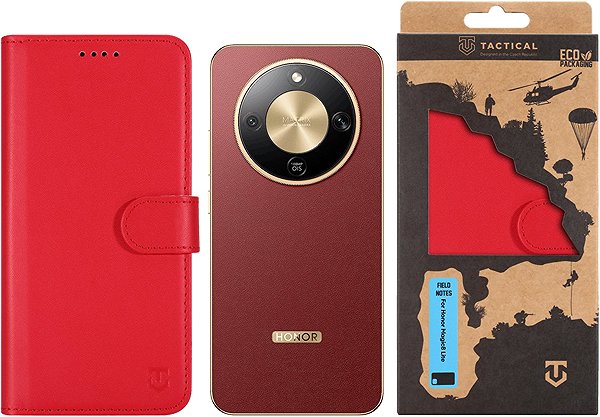 Mobiltelefon tok Tactical Field Notes Honor Magic8 Lite piros tok ...