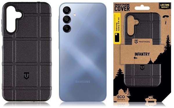 Telefon tok Tactical Infantry Samsung Galaxy A15 4G/ A15 5G fekete tok ...