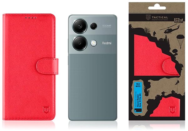 Handyhülle Tactical Field Notes für Xiaomi Redmi Note 13 Pro 4G Red ...