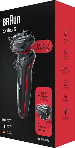 Braun Series 5 1000s Red Shaver.