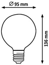 LED žiarovka Rabalux LED filamentová G95 E27 7W ...