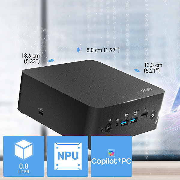 MSI Cubi NUC AI+ 2MG-040EU mini PC.