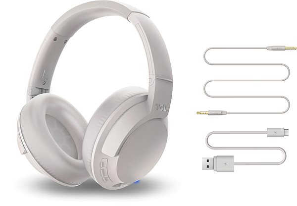 Wireless Headphones TCL ELIT400BT, Cement Grey Connectivity (ports)
