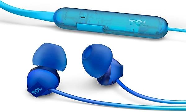 Wireless Headphones TCL SOCL300BT Blue Lateral view