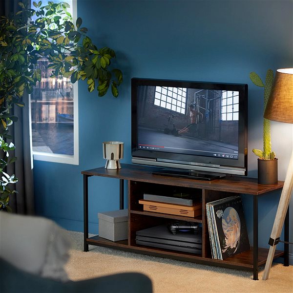 TV stolík Tectake Televízny stolík – 120 cm, Industrial svetlé drevo, dub Sonoma ...