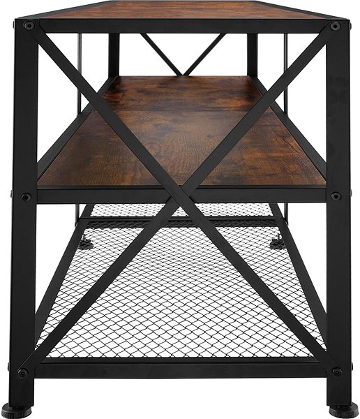TV stolík Tectake Televízny stolík – 161 cm, Industrial tmavé drevo ...