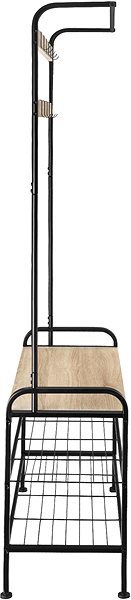 Vešiak Tectake Vešiak s botníkom, 73,5 × 36 × 184 cm, Industrial svetlé drevo, dub Sonoma ...