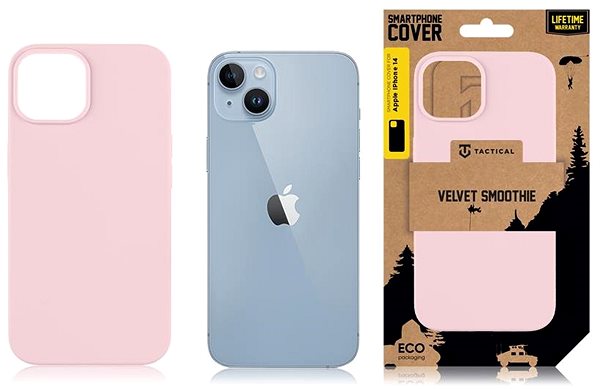 Kryt na mobil Tactical Velvet Smoothie Kryt na Apple iPhone 14 Pink Panther ...