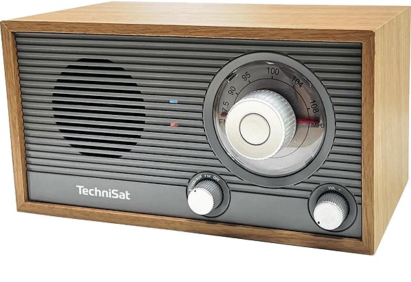 Radio TechniSat Radio receiver FM Classic 205, gray/golden oak ...