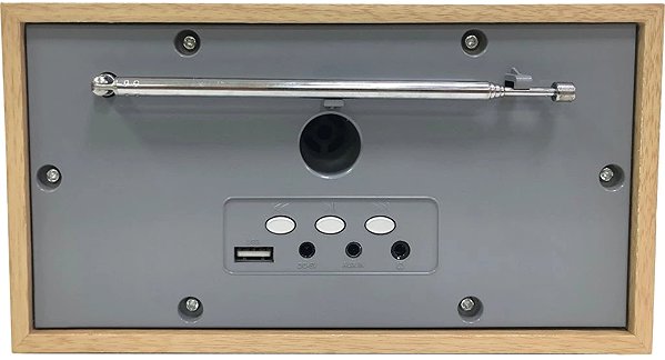 Radio TechniSat Radio receiver FM Classic 205, gray/golden oak ...