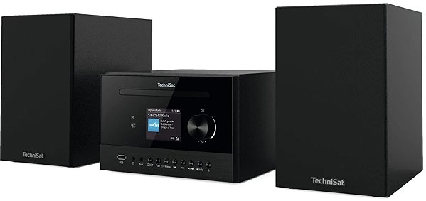 Radio TechniSat Stereo-HiFi-Anlage FM/DAB+/BT und Internetradio Classic 800 IR, schwarz ...