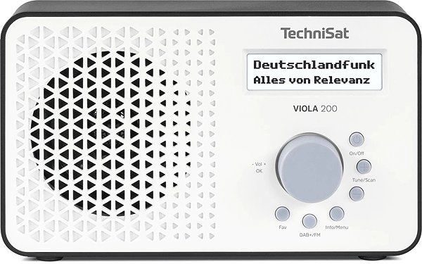 Radio TechniSat Radioempfänger DAB+/FM Viola 200, weiß/schwarz ...