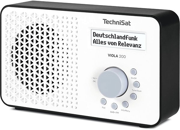 Radio TechniSat Radio receiver DAB+/FM Viola 200, white/black ...