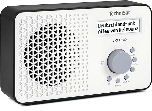 Radio TechniSat Radio receiver DAB+/FM Viola 200, white/black ...