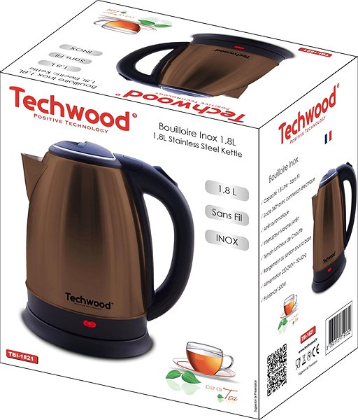 Electric Kettle Techwood TBI-1821 Packaging/box