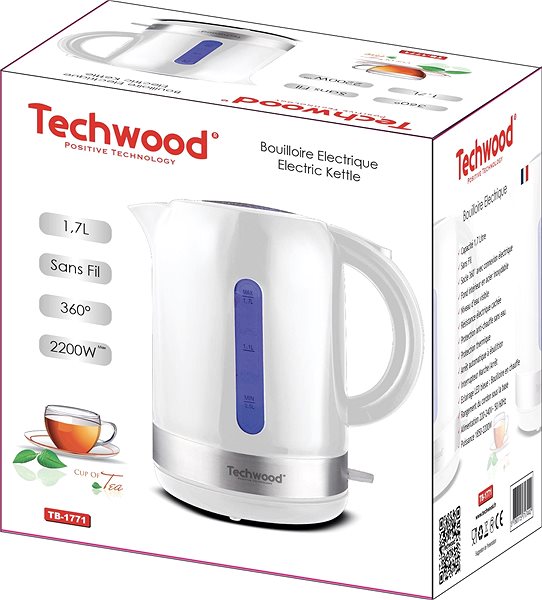 Electric Kettle Techwood TB-1771 Packaging/box