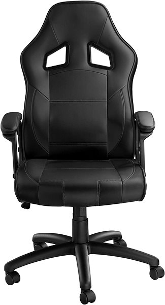 Office Armchair Tectake Senpai, black Front side - 3D