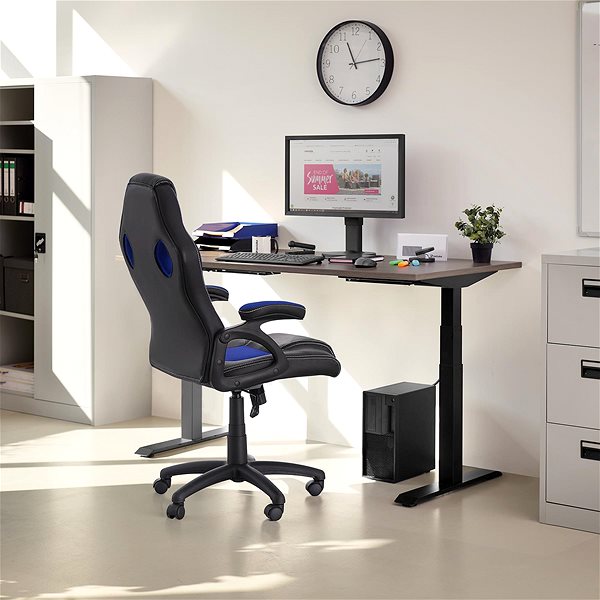 Office Armchair Tectake Tyson, black/orange ...