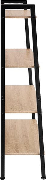 Regál Tectake - Rebríkový regál, 57,5 × 34 × 138 cm, Industrial svetlé drevo, dub Sonoma ...