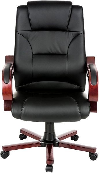 Office Armchair TECTAKE wooden armchair, black ...