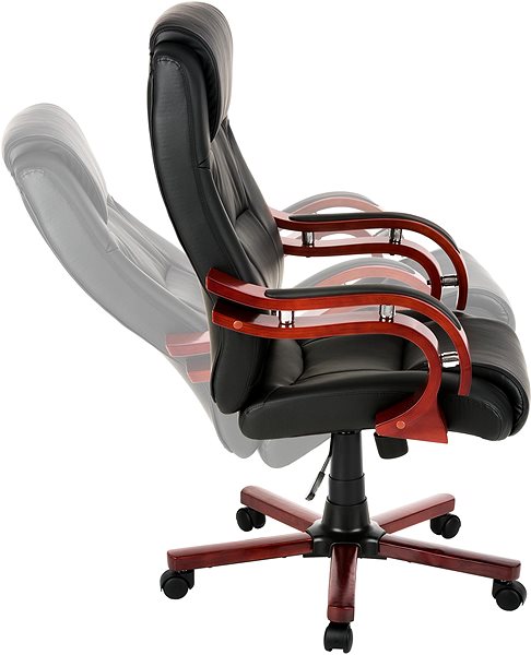 Office Armchair TECTAKE wooden armchair, black ...