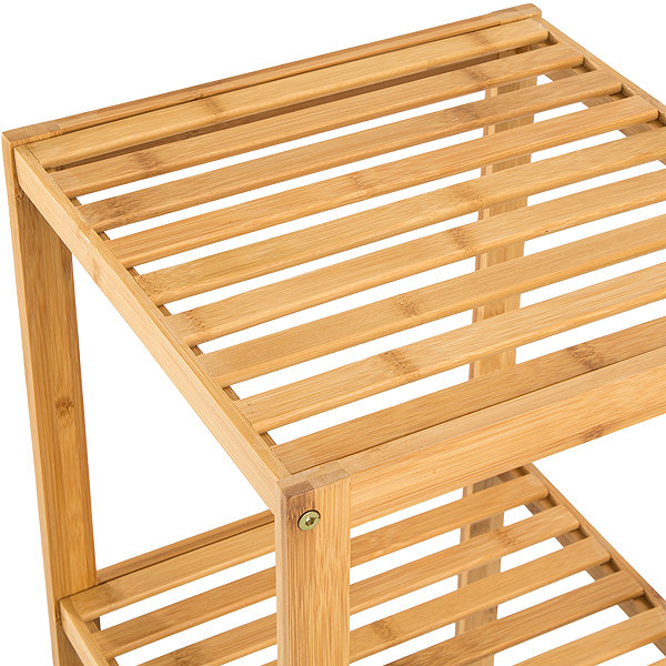 Shelving Unit TecTake Bamboo shelving rack 5 shelves, 33 × 33 × 141 cm ...