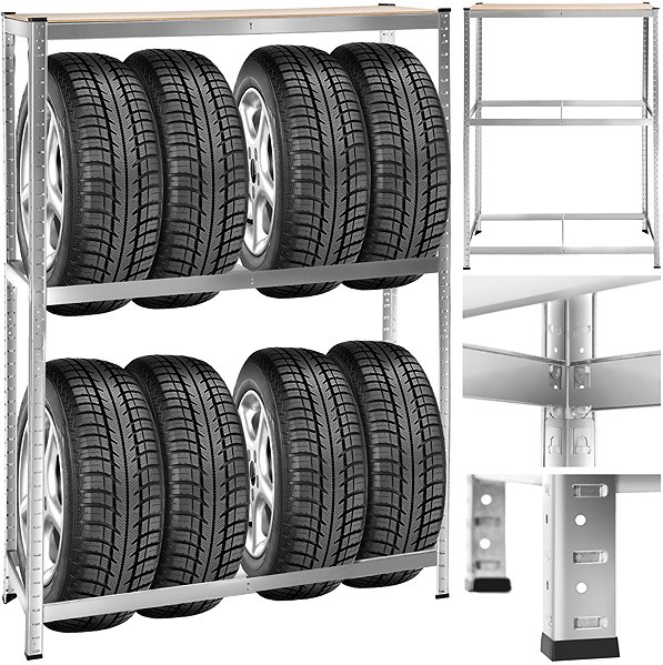 Shelving Unit TecTake Tyre rack ...