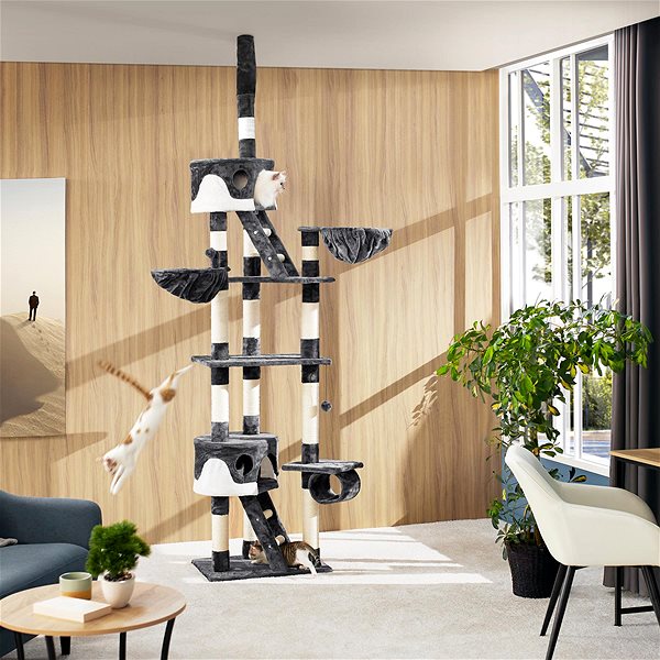 Cat Scratcher Hansi cat scratching post 240-260 cm black/white ...