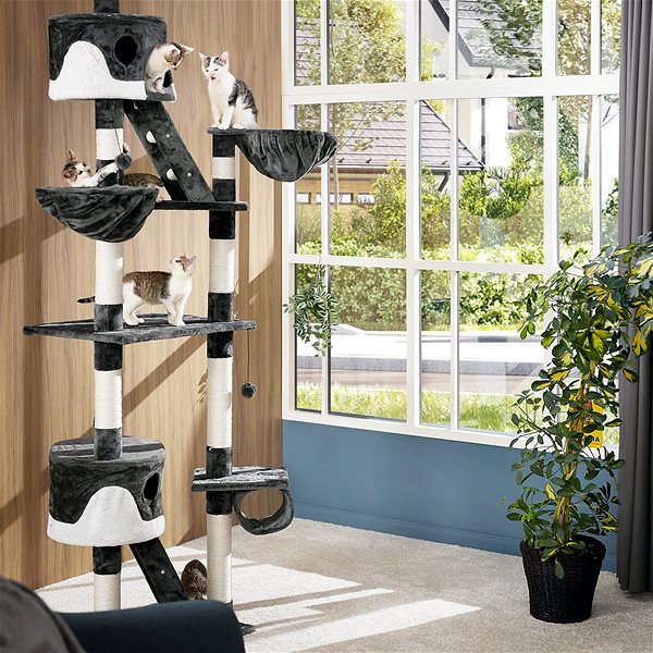 Cat Scratcher Hansi cat scratching post 240-260 cm black/white ...