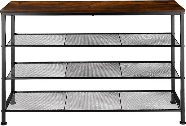 Botník Skrinka na topánky Portsmouth 100 × 30,5 × 72,5 cm Industrial tmavé drevo ...
