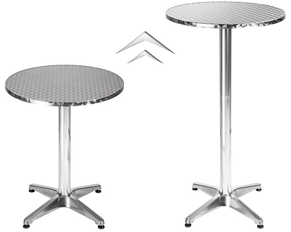 Barový stôl Barový stolík hliníkový 60 cm ...