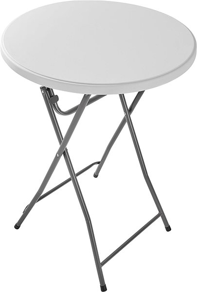 Barový stôl Barový stolík skladací oceľový 80 cm biely ...
