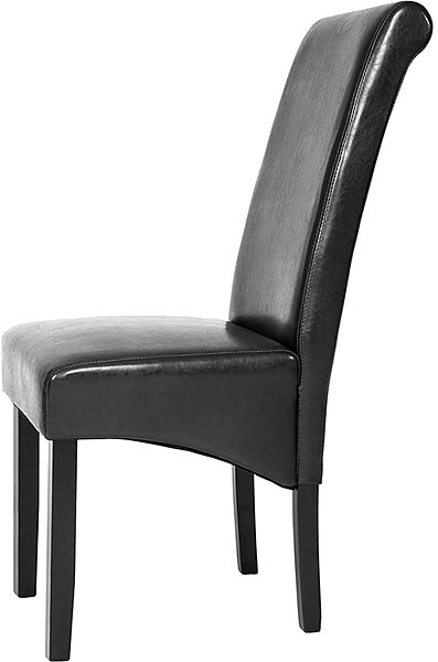 Jedálenská stolička Jedálenská stolička ergonomická, masívne drevo, čierna ...