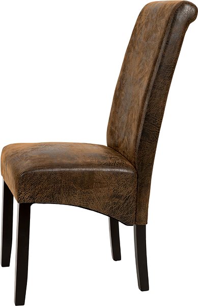 Jedálenská stolička Jedálenská stolička ergonomická, masívne drevo, vintage hnedá ...
