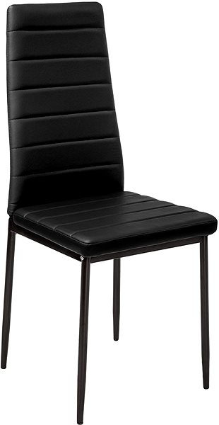Jedálenská stolička 2× Jedálenská stolička, syntetická koža, čierna ...