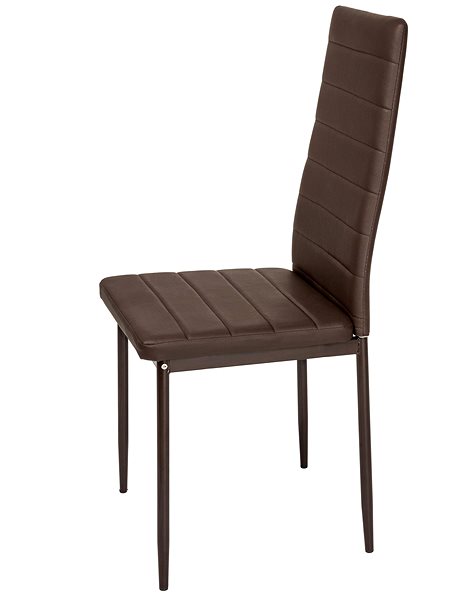 Jedálenská stolička 4× Jedálenská stolička, syntetická koža, kapučíno ...