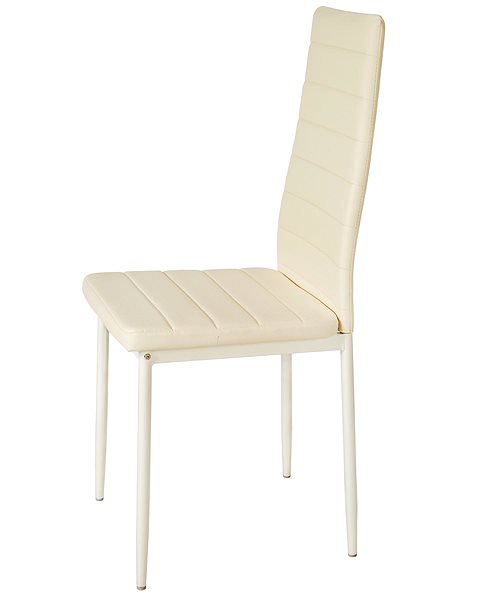 Jedálenská stolička 4× Jedálenská stolička, syntetická koža, béžová ...