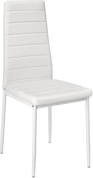 Jedálenská stolička 6× Jedálenská stolička, syntetická koža, biela ...