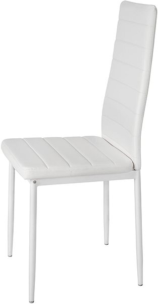 Jedálenská stolička 6× Jedálenská stolička, syntetická koža, biela ...