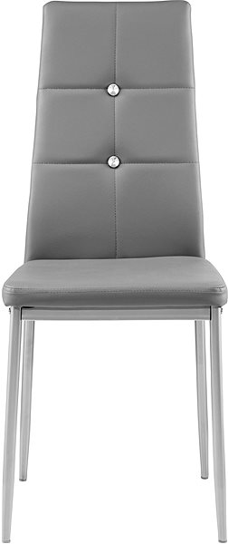 Jedálenská stolička 6× Jedálenská stolička, ozdobné kamienky, sivá ...
