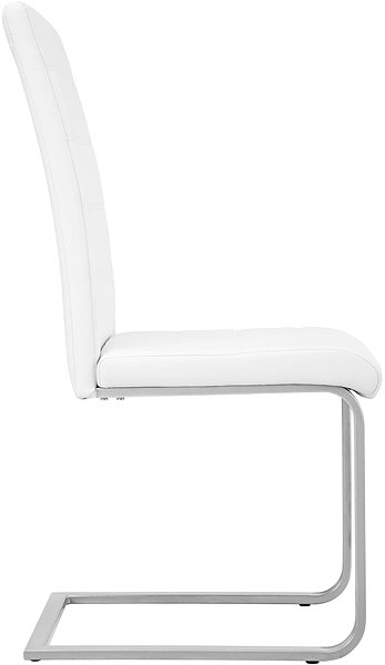 Jedálenská stolička 2× Jedálenská stolička, umelá koža, biela ...