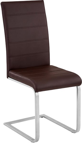 Jedálenská stolička 2× Jedálenská stolička, umelá koža, kapučíno ...