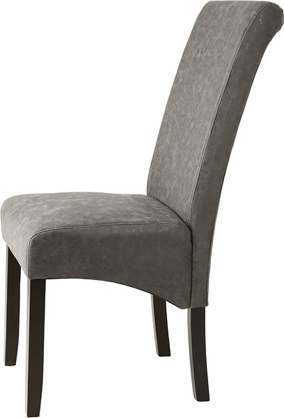 Jedálenská stolička Jedálenská stolička ergonomická, masívne drevo, mramorová sivá ...