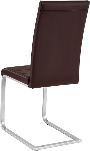 Jedálenská stolička 6× Jedálenská stolička, umelá koža, hnedá ...